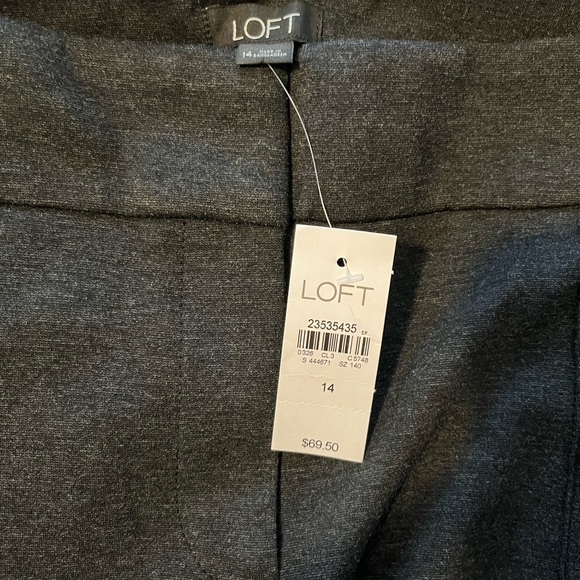 LOFT Dark Gray Zip Pocket Pintuck Skinny Leg Pants NWT - Picture 8 of 10